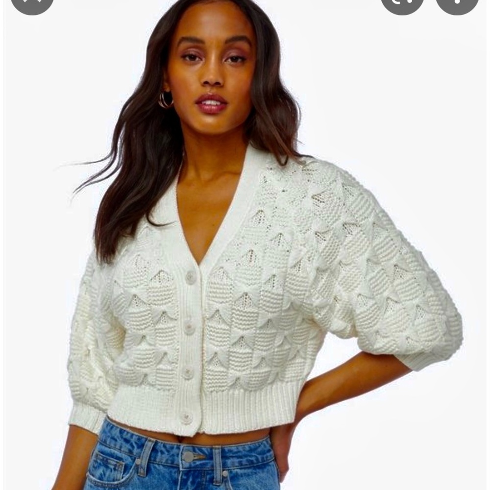 JustFab Cream Cardigan 3X